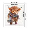 Highland Cow-14CT/18CT Stamped/Counted Cross Stitch 40*45cm/15.75*17.72in