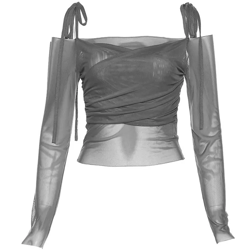 Churchf 2023 Summer New Women's Fashion Pure Color Slings Sexy Bare Back Repair Umbilly Long-Sleeved Vest