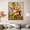 Peony Flower Vase - 11CT Stamped Cross Stitch - 40*50cm - Flower