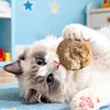5pcs 8cm Faux Rabbit Fur Ball Faux Fur Cat Balls Toy for Pet Chasing Playing