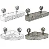 Glacier Pattern Transparent Shower Storage Rack Punch-Free Suction Cup Shelf