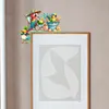 (US Local)Parrot Wooden Diamond Painting Door Topper Right Angle Sign for Party (Left)