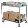[US Local Warehouse] Heavy Duty Rolling Utility Cart with Wheels Handle 660lbs Capacity Rolling Cart