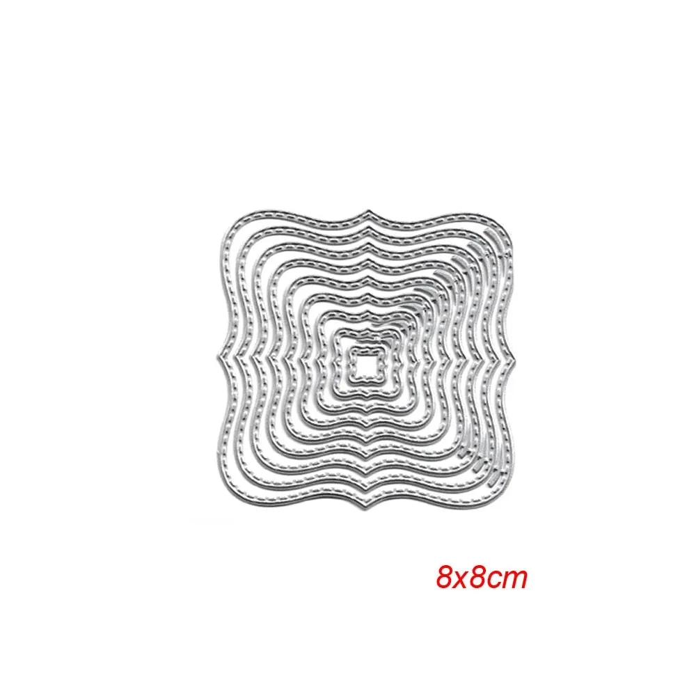 Metal Cutting Dies Curves Border Frames Square DIY Scrapbooking Card Album Making Embossing Punch Craft Diecuts New 2019