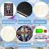 5D Diamond Painting Notebook 50 Pages A5 Diamond Art Diary Book (Purple Cross)