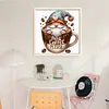 Coffee Gnome-11CT Stamped Cross Stitch 40*40cm/15.75*15.75in
