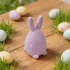 Flocked Easter Decorations Bunny Honeycomb Ornament DIY Table Centerpiece Set Ornaments for Spring Home Holiday
