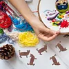 Wooden Bobbin Set with Animal Shapes for DIY Sewing Storage Tool (Cat)