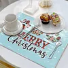(US Local)Christmas Diamond Painting Placemats DIY Diamond Dot Kits for Home Decor