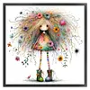Colorful Girl-11CT/14CT Stamped Cross Stitch 40*40cm