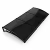 [US Local Warehouse] Awning for Door Entrance 118x39 Inch Rain & Snow Protection Window Awning Door Canopy with Aluminum Alloy Bracket Overhead Modern Polycarbonate Cover for Patio/Porch/Deck