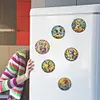 (US Local)6Pcs Acrylic Glass Painting Animals DIY Fridge Stickers for Fridge Whiteboards