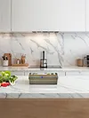 Cling Film Dispenser with Cutter Refillable Plastic Wrap Organizer for Kitchen