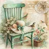 Chair Flower Hat-11CT Stamped Cross Stitch 40*40cm/15.75*15.75in