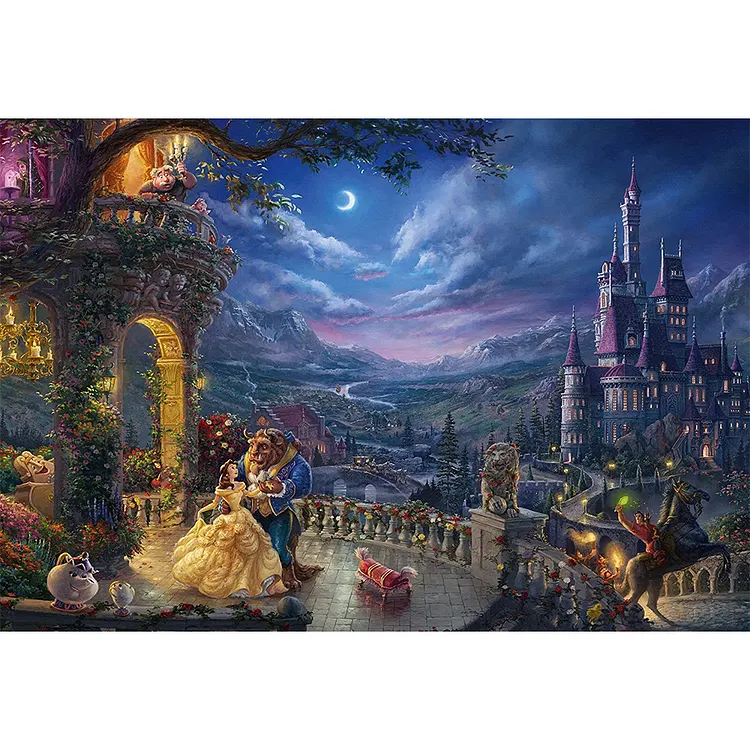 Beauty And The Beast (80*55CM) 11CT Counted Cross Stitch gbfke