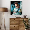 (US Local)Princess 5D DIY Full Round Drill Big Size Diamond Painting Kit Home Decor 40x50cm