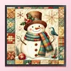 Xmas Snowman-11CT Stamped Cross Stitch 40*40cm