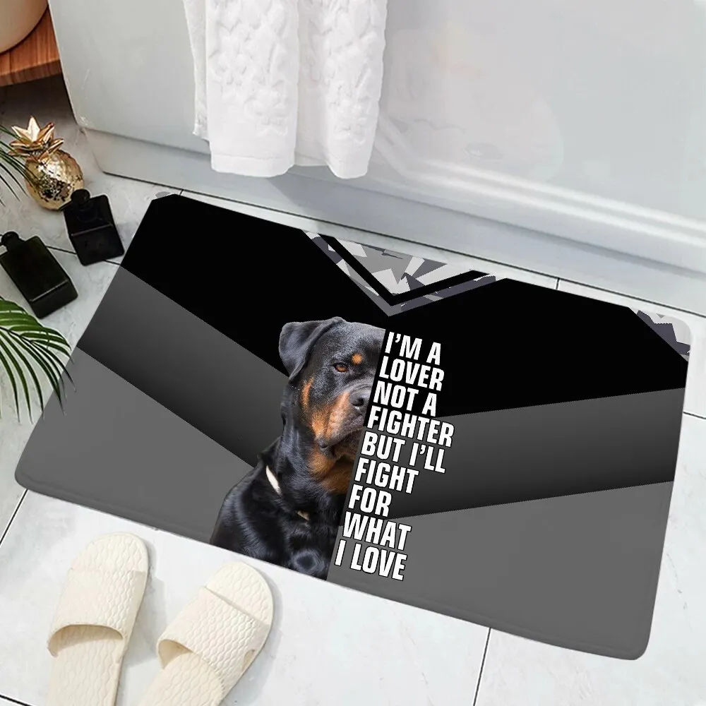 Athvotar Remember American Staffordshire Terrier Dogs Doormat Decor Print Carpet Flannel Non-Slip Doormat for Bedroom Porch
