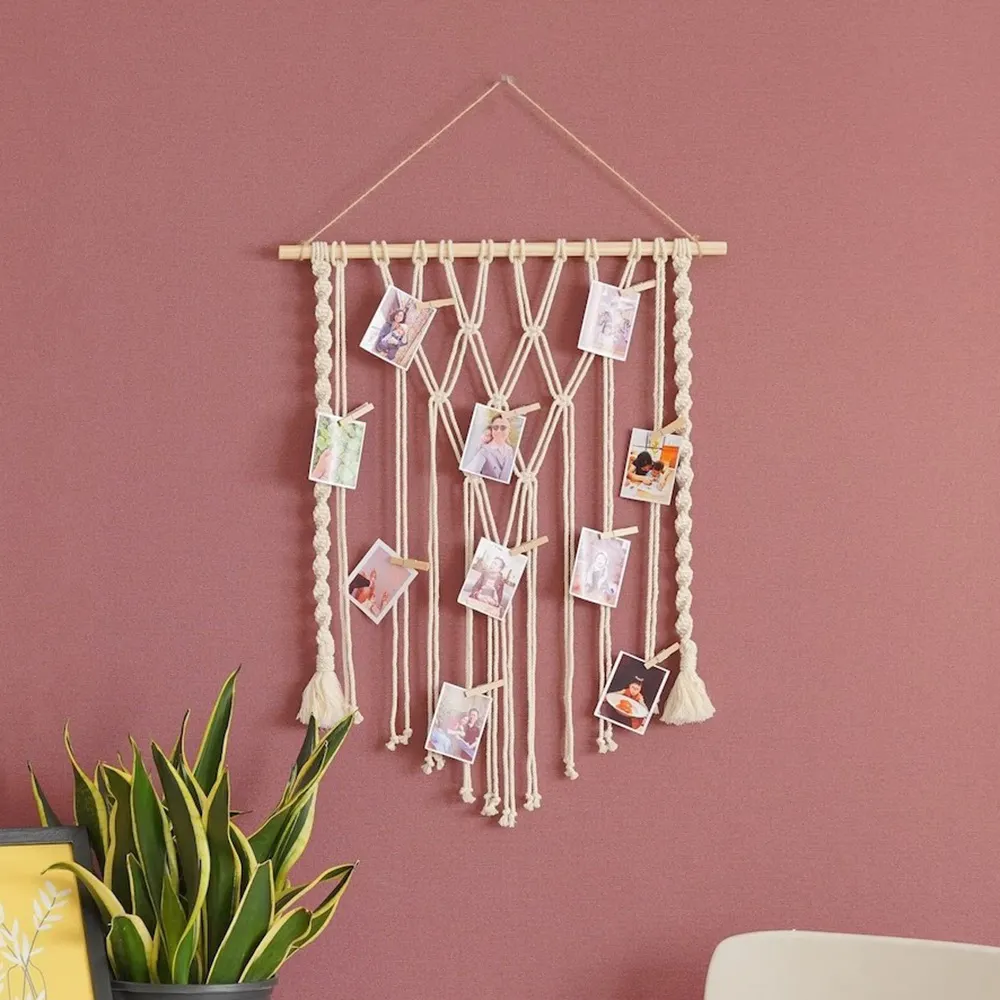 Athvotar Athvotar Style Hand Woven Tapestry Photo Clip Room Decorated Wall Pendant Photo Clip