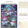 (US Local)50-Page A5 Christmas Snowman Diamond Painting Notebook for Adult Holiday Gift