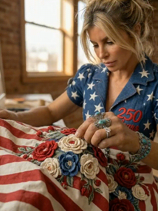 Women's Color-Block Embroidered Dress—Celebrating the 250th Anniversary of the United States 6857