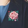 4Pcs Diamond Painting Brooch Diamond Painting Pins Jewelry Kit (Flower)