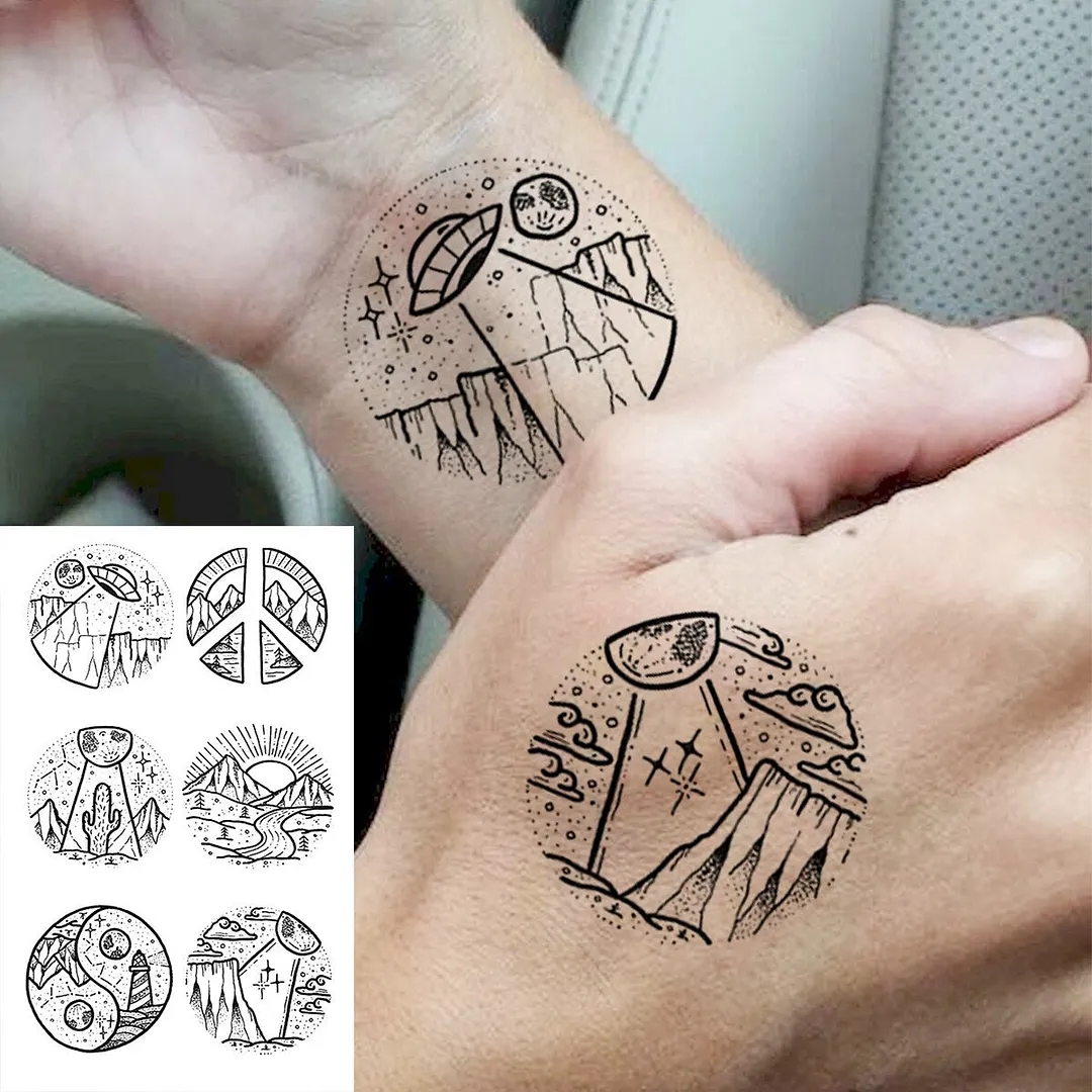 3D Realistic Wings Letters Temporary Tattoos For Women Men Quotes Thorns Dragon Fake Tattoo Fashion Waterproof Tatoos Sticker