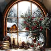 (US Local)Xmas Snow View-Full Round Diamond Painting(40x40cm)