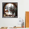 (US Local)Xmas Snow View-Full Round Diamond Painting(40x40cm)