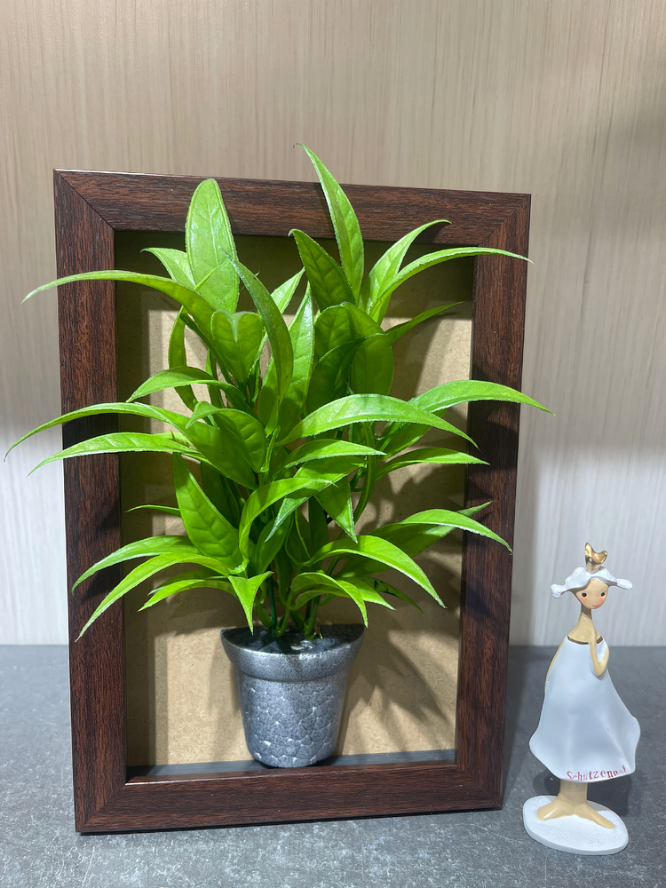 Lifelike & Eco-Friendly Artificial Green Foliage Framed Botanical Display 🍃（Size 6.5*9.5 in）