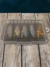 5Pcs Metal Spinner Spoon Fishing Lure with Treble Hooks Rotating Sequins Bait