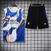 2025/2026 Real Madrid Pre-Match Training Blue White Vest+Shorts Football1:1 Thai Quality