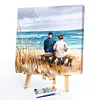 Back View Of Old Couple-Paint by Numbers Acrylic Painting 20*20cm(HOT)