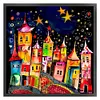 A Town Under Stars-11CT Stamped Cross Stitch 50*50cm/19.69*19.69in