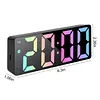 Digital Alarm Clock with LED Display Date Temperature Dimmable Snooze Battery Operated Alarm Clock for Deep Sleepers Kids Elderly Home Office