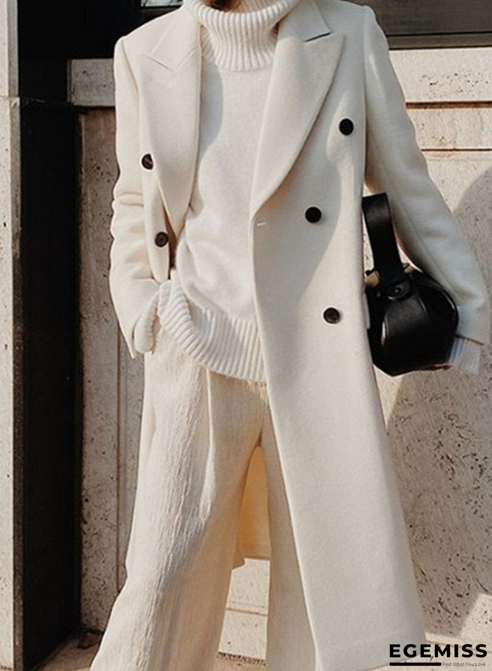Long sleeved wool coat | EGEMISS