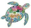 Turtle DIY Special Shape Double sided Print Clear Diamond Art Kit Wooden Framed Diamond Painting Kit(22x22cm)