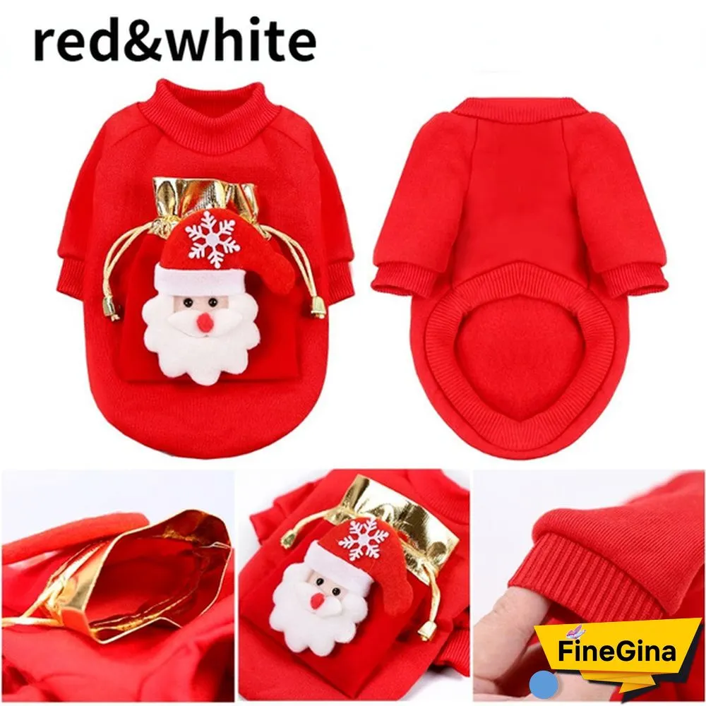 Cat and dog clothes Christmas dog clothes Christmas party coat Santa Claus Christmas tree costume Pet clothing winter