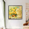 (US Local)Rose Cat-14CT Stamped Cross Stitch Kit(61x61cm)