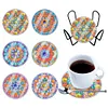 6Pcs/set Diamond Painting Mandala Water Proof Coaster Cup Cushion