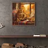 Diamond Painting -DIY Round Drill Coffee and Cat(40x40cm)