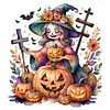 【Limited Stock Sale】Halloween Pumpkin Girl-Paint by Numbers Acrylic Painting 40*40CM
