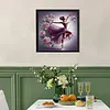 Pink Rose Dancing Girl-Partial Special Shaped Diamond painting 30*30CM