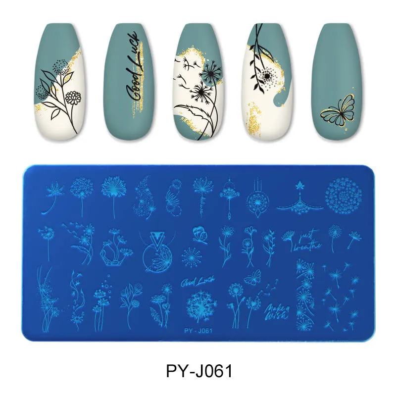 PICT YOU  Nail Stamping Plates Line Pictures Stencil Stainless Steel Nail Design for Printing Nail Art Image Plate Tool-Nail Inspo