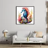 >SALE<Full Embroidery Eco-cotton Thread 14CT Printed Sea Horse Cross Stitch Kit40x40cm