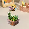 6Pcs Bee DIY Diamond Painting Kits Garden Stakes Diamond Art Kits Garden Decor