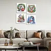 (US Local)4pack Xmas Animal-Special Shaped Diamond Painting Kit(30x30cm)