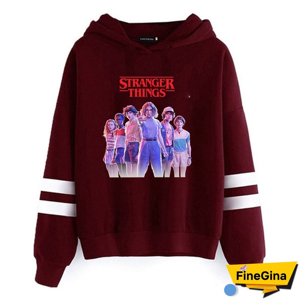 Stranger Things Printed Hoodies Unisex Hooded Sweatshirts Cozy Tops Pullovers
