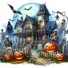 Diamond Painting-DIY Full Round Drill Halloween Horror Nights(40*40 CM)