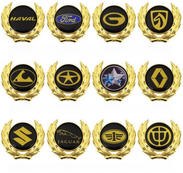 Wheat Ear Car Stickers Car Metal Car Logo Stickers 3d Three-dimensional Decorative Stickers
